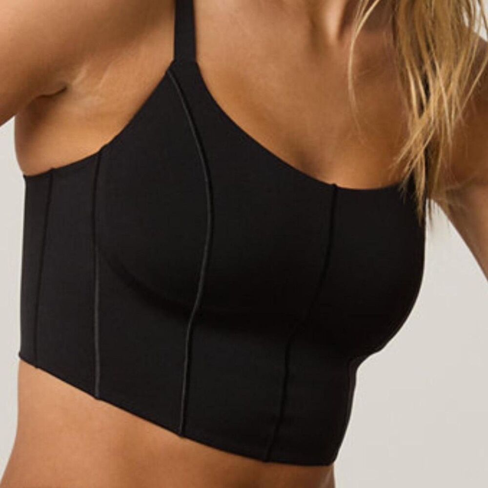 Offline By Aerie Party Favor Corset Bra Top Black Basic Capsule Cropped Fitted